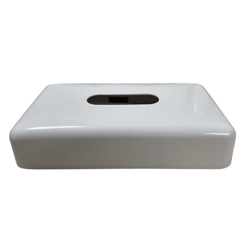 Tapa de caja de pañuelos Newport, blanca